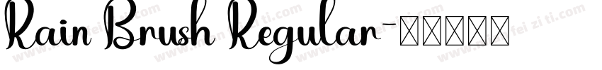 Rain Brush Regular字体转换
